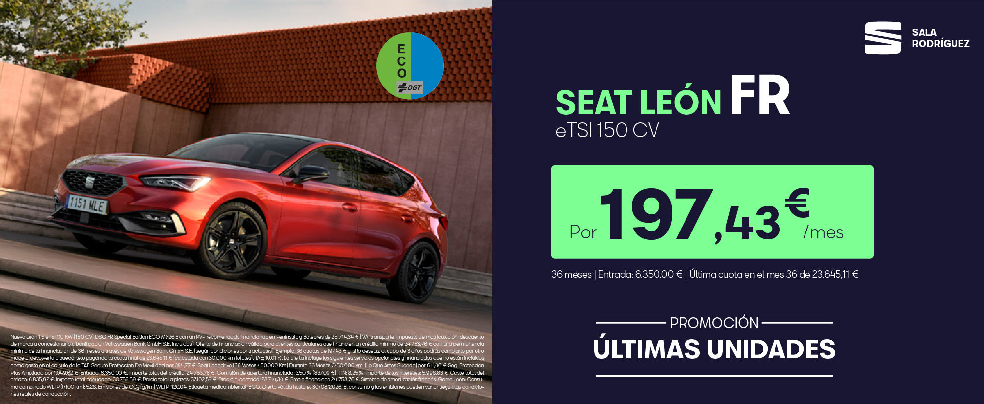 SEAT León FR por 197€/mes en Alicante